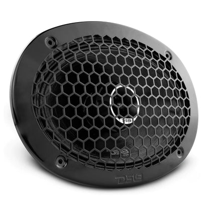 PRO-ZT69 Coaxial Mid-Range Loudspeaker with Water Resistant Cone Built-in Bullet Tweeter and Grill 275 Watts Rms 4-Ohm