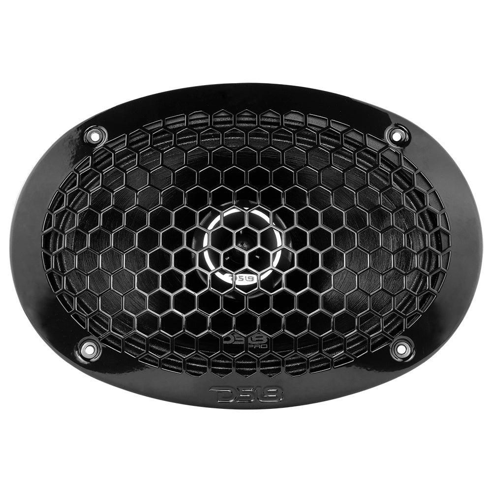 PRO-ZT69 Coaxial Mid-Range Loudspeaker with Water Resistant Cone Built-in Bullet Tweeter and Grill 275 Watts Rms 4-Ohm