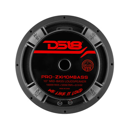 PRO-ZXI10MBASS 10" Mid-Bass Loudspeaker With Neodymium/Ferrite Magnets 500 Watts Rms 8-Ohm