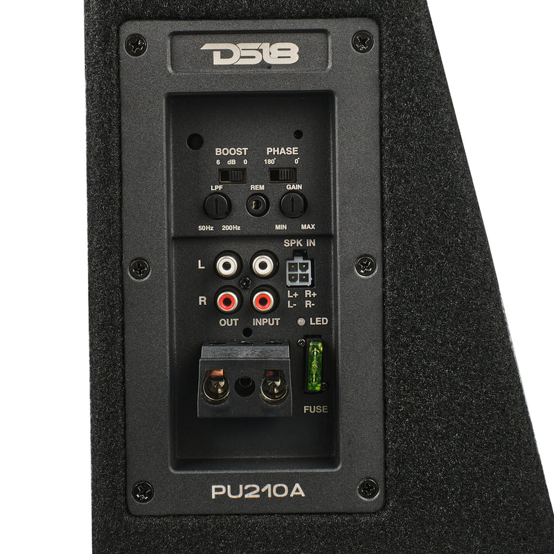 PU210A 10" Active Subwoofer Shallow Enclosure with 10" Passive Subwoofer For Pickup Trucks