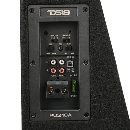 PU210A 10" Active Subwoofer Shallow Enclosure with 10" Passive Subwoofer For Pickup Trucks