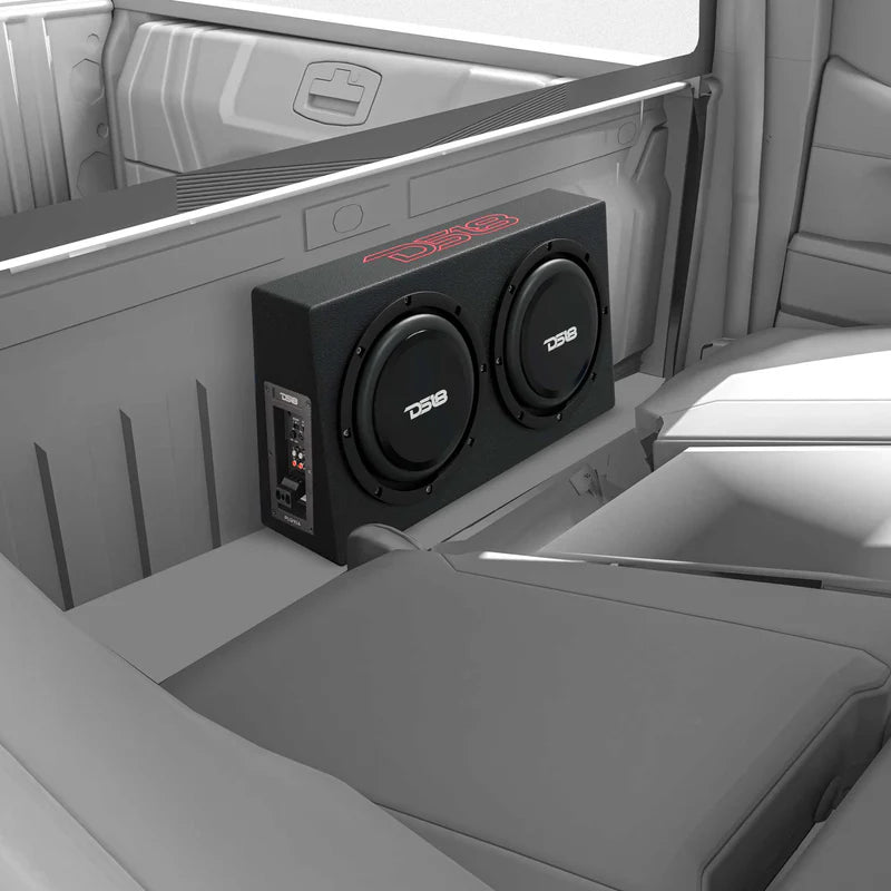 PU210A 10" Active Subwoofer Shallow Enclosure with 10" Passive Subwoofer For Pickup Trucks