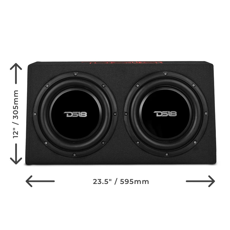 PU210A 10" Active Subwoofer Shallow Enclosure with 10" Passive Subwoofer For Pickup Trucks