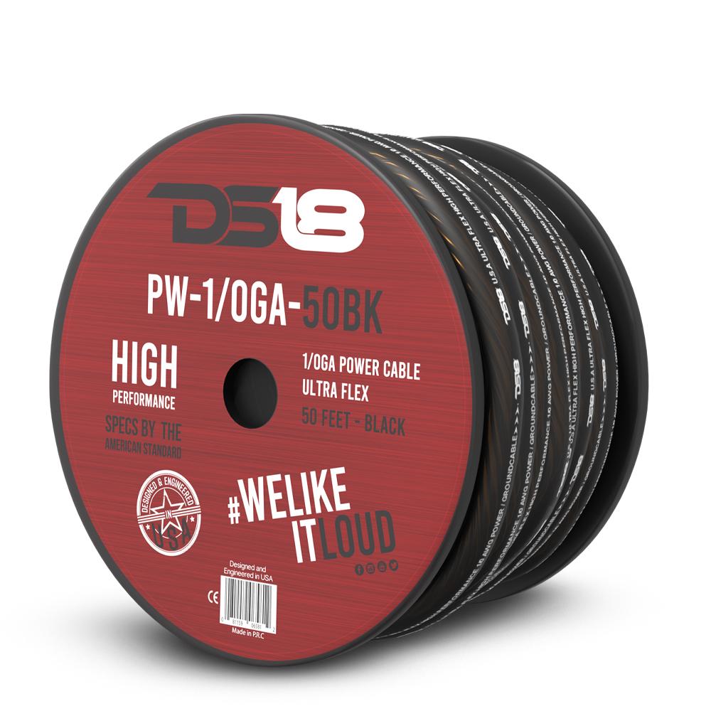 PW-1/0GA-50BK 1/0-GA CCA Ground, Power Cable, 50 Feet