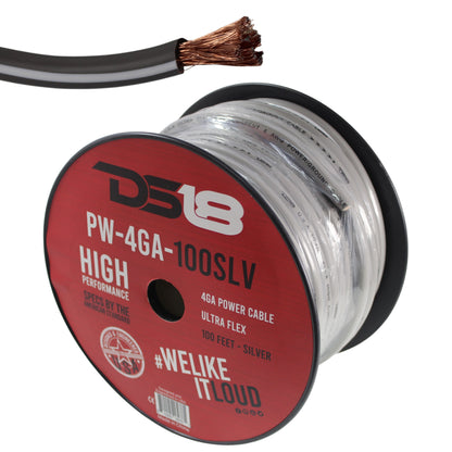 PW-4GA-100SLV 4-GA CCA Ground, Power Cable, 100 Feet