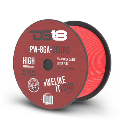 PW-8GA-250RD 8-GA CCA Ground, Power Cable, 250 Feet