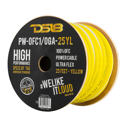 PW-OFC1/0GA-25YL 1/0-GA 100% OFC Ground, Power Cable, 25 Feet