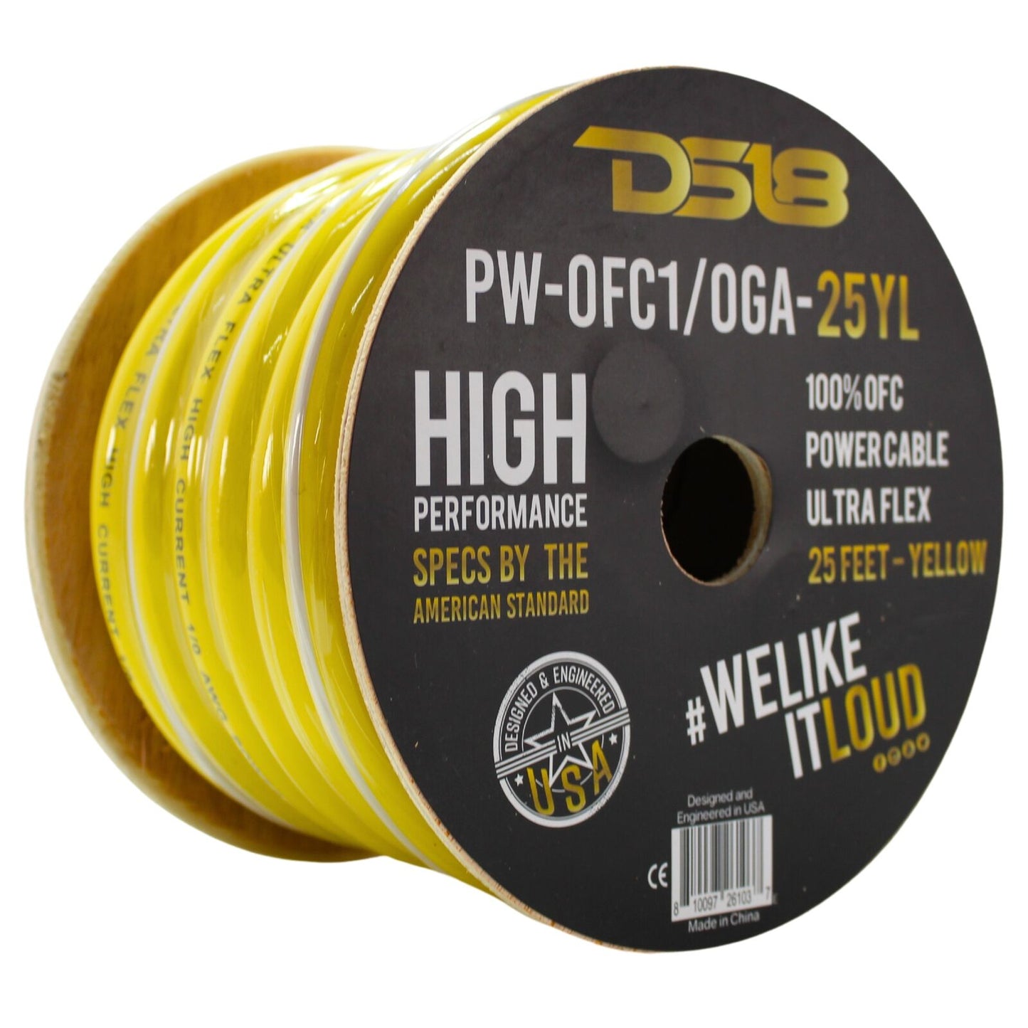 PW-OFC1/0GA-25YL 1/0-GA 100% OFC Ground, Power Cable, 25 Feet