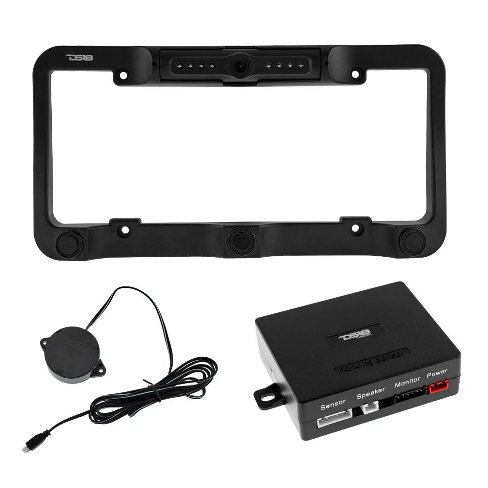 RCS2IN1LP-B Waterproof Reverse Camera and Backup Buzzer for License Plate