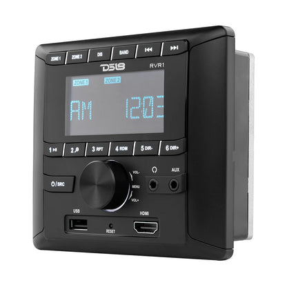 RV.R1 RV and Trailers Headunit 2.75" LCD screen , 2 Zones, 4 volts Output,HDMI, BT, RDS 4 X 50 Watts