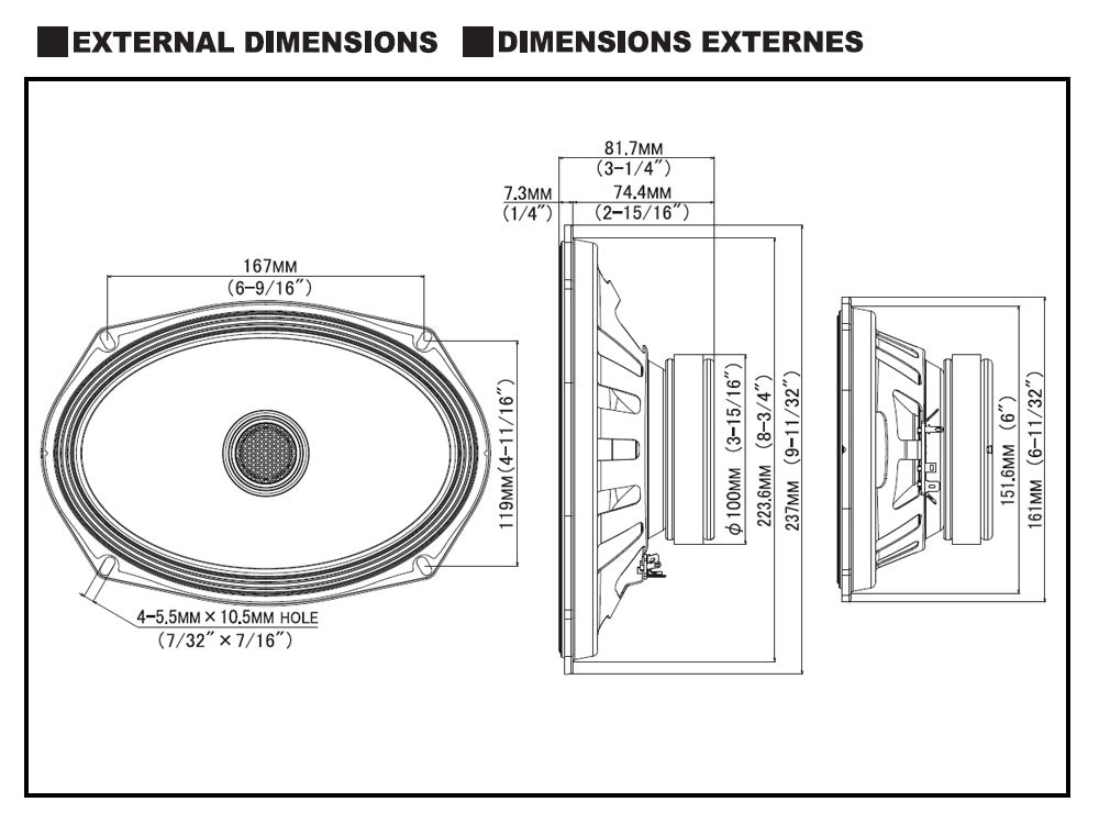 S2-S69 ALPINE S2-SERIES 6X9 2-WAY CAR SPEAKERS 85WATTS RMS