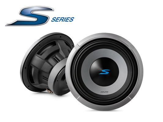 S-W10D4 ALPINE S-SERIES 10 SUBWOOFER WITH DUAL 4-OHMVOICE COILS, 600 WATTS RMS