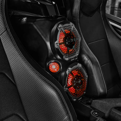 SLG-WFCC66 Polaris Slingshot Waterfall Center Console Empty Enclosure fits 2 x 6.5" Speakers & 2 x 2.28" Bullet Tweeter | 2015 - Current