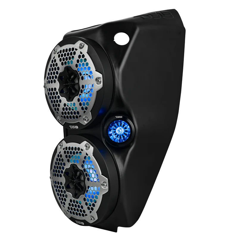 SLG-WFCC66 Polaris Slingshot Waterfall Center Console Empty Enclosure fits 2 x 6.5" Speakers & 2 x 2.28" Bullet Tweeter | 2015 - Current