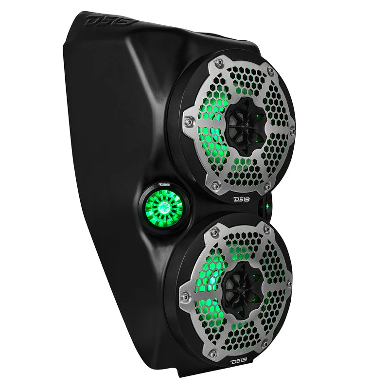 SLG-WFCC66 Polaris Slingshot Waterfall Center Console Empty Enclosure fits 2 x 6.5" Speakers & 2 x 2.28" Bullet Tweeter | 2015 - Current