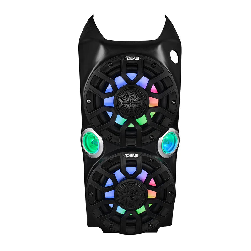 SLG-WFCC66LD Polaris Slingshot Waterfall Center Console Loaded | 2 x NXL-IQ6/BK & 2 x PRO-TW7LD and Digital LED Lights | 2015 - Current