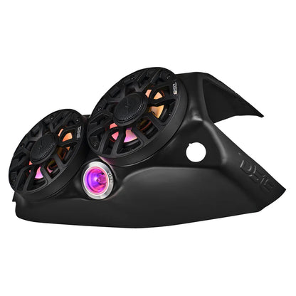 SLG-WFCC66LD Polaris Slingshot Waterfall Center Console Loaded | 2 x NXL-IQ6/BK & 2 x PRO-TW7LD and Digital LED Lights | 2015 - Current