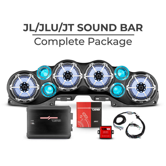 BUILD YOUR OWN JL/JLU/JT JEEP SOUND BAR - BLACK OVERHEAD SOUNDBAR