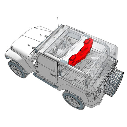 BUILD YOUR OWN JL/JLU/JT JEEP SOUND BAR - RED OVERHEAD SOUND BAR