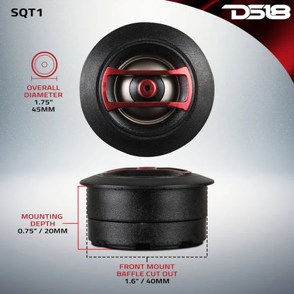 SQT1 1.3" Multi-Mount PEI Mini Dome Tweeter with 0.8" Voice Coil
