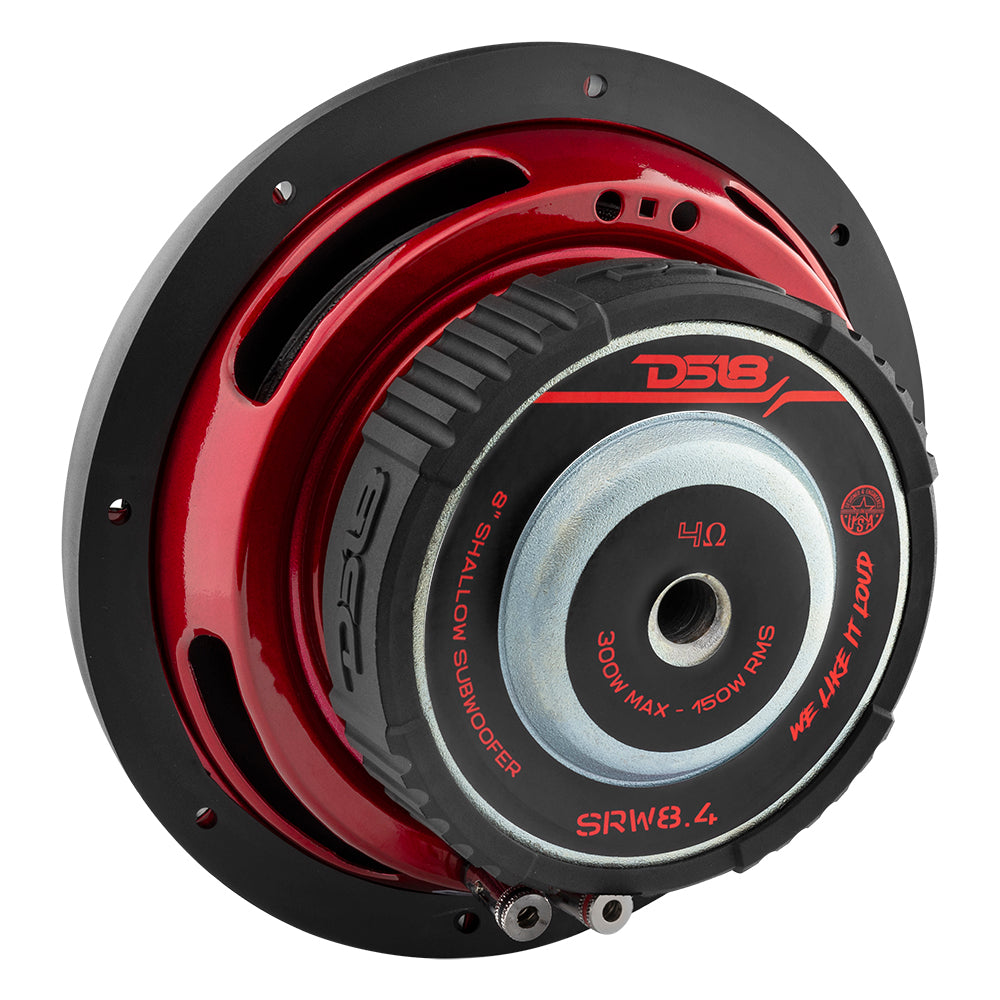 SRW8.4 SRW Shallow-Mount 8" Subwoofer 150 Watts Rms SVC 4-Ohm