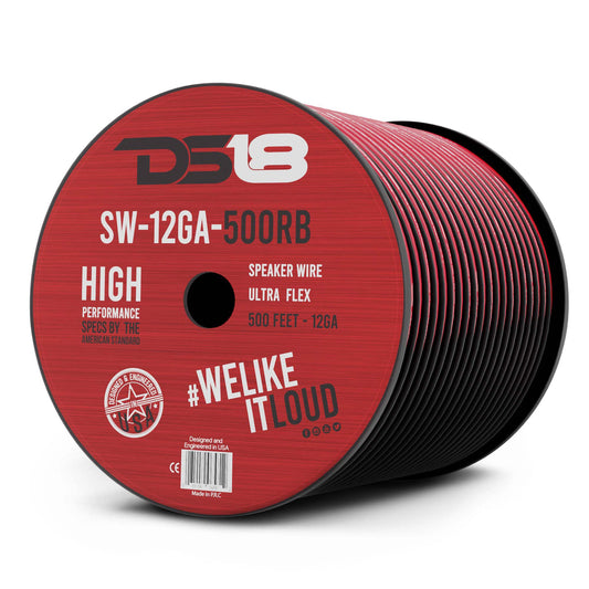 SW-12GA-500RB 12-GA Speaker Wire 500 Feet - Red