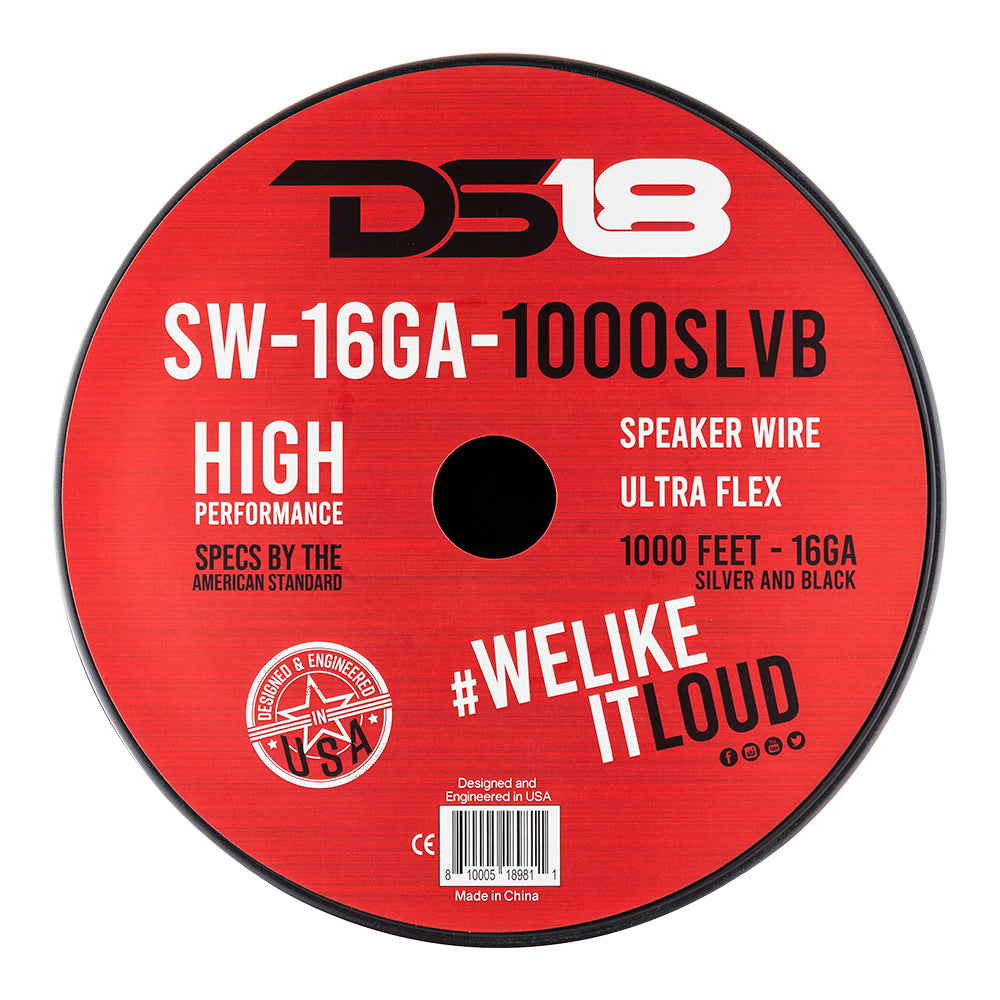 SW-16GA-1000SLVB Speaker Wire