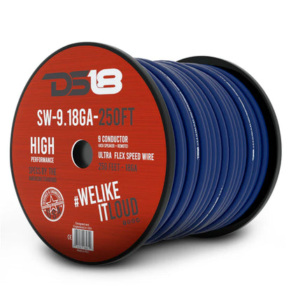 SW-9.18GA-250FT DS18 9 X 18-GA Speed Speaker Wire 250 Feet