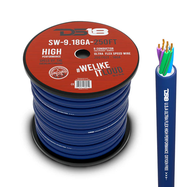 SW-9.18GA-250FT DS18 9 X 18-GA Speed Speaker Wire 250 Feet