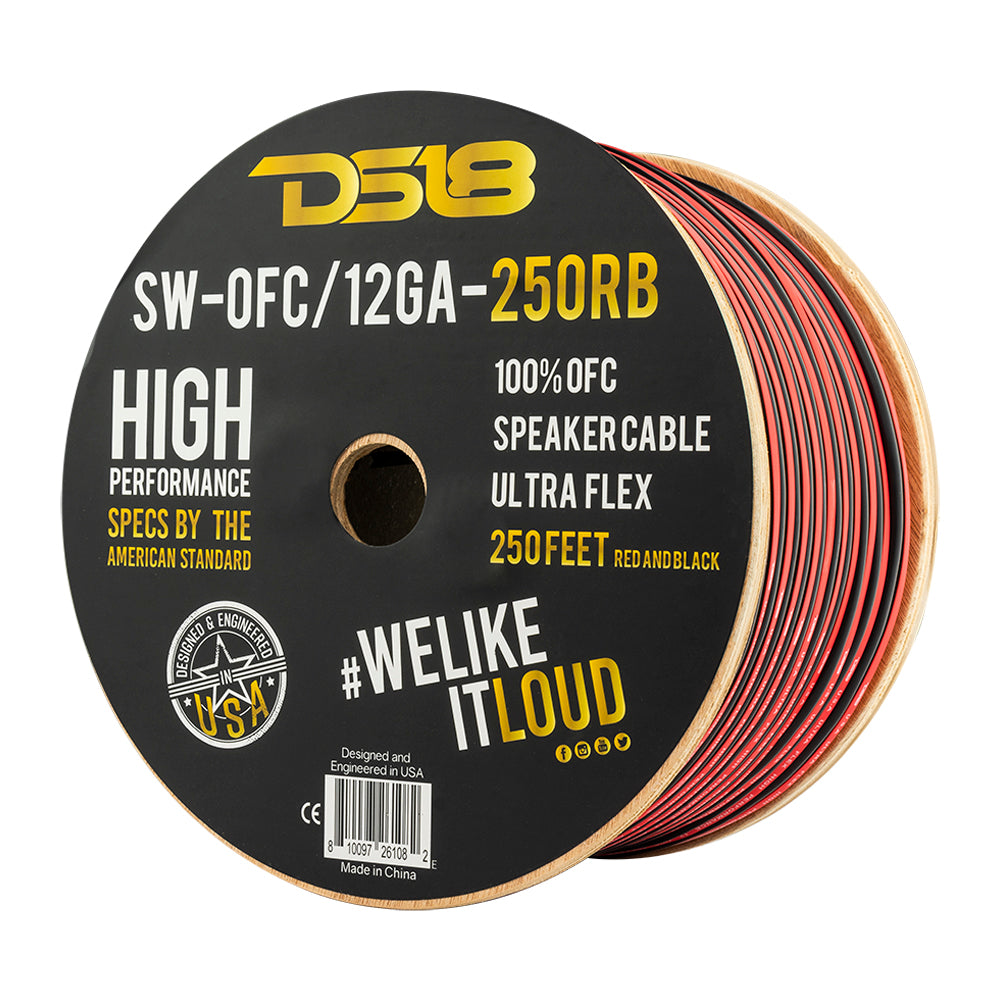 SW-OFC12GA-250RB 12-GA OFC 100% Copper Speaker Wire 250 Feet