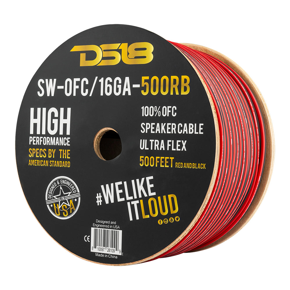 SW-OFC16GA-500RB 16-GA OFC 100% Copper Speaker Wire 500 Feet