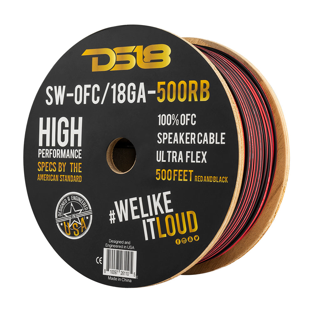 SW-OFC18GA-500RB 18-GA OFC 100% Copper Speaker Wire 500 Feet