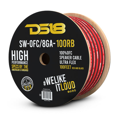 SW-OFC8GA-100RB 8-GA OFC 100% Copper Speaker Wire 100 Feet