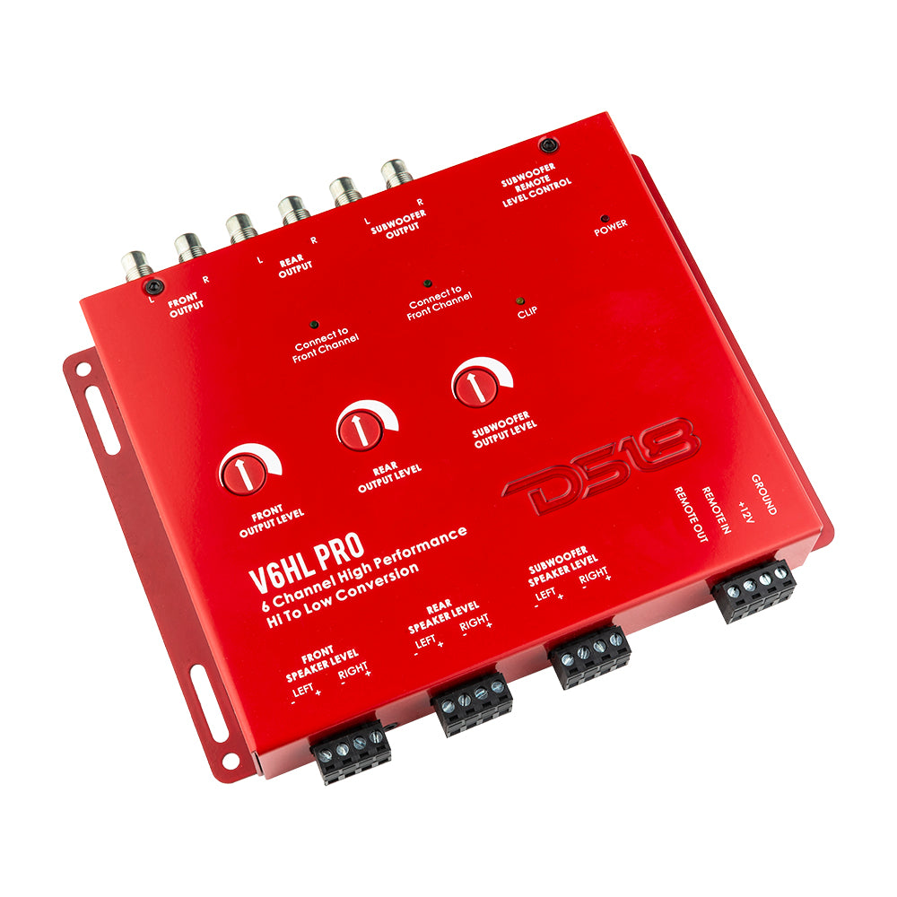 V6HLPRO Hi/Lo Converter 6-Channel with 12 Volt Trigger Output (Remote out)