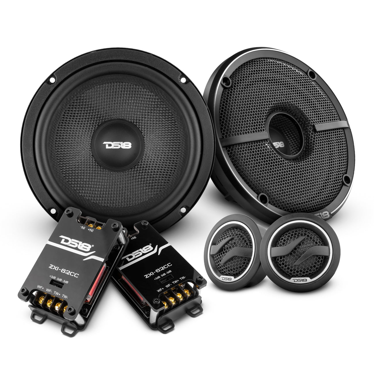 ZXI-62C 2- Way Component Speaker System with Kevlar Cone 120 Watts Rms 4-Ohm