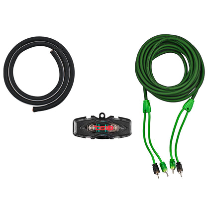 AKIT4.GR 4-GA Amplifier Installation Kit -Green