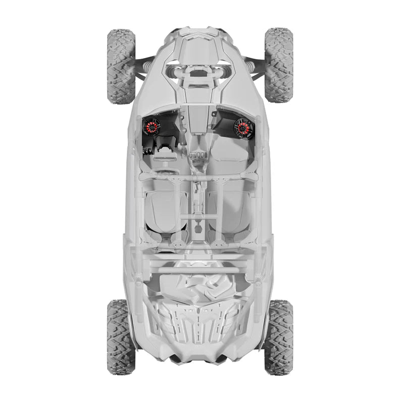 CA-X3DS6LD Can-Am Maverick X3 Dashboard Panel Loaded with 6.5" Speaker and RGB Lights