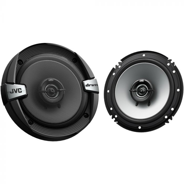 JVC CS-DR162 2-way coaxial speakers, 16cm diameter, robust design for clear sound.