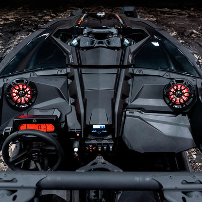 CA-X3DS6LD Can-Am Maverick X3 Dashboard Panel Loaded with 6.5" Speaker and RGB Lights